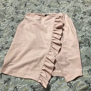 Faux-wrap pencil skirt